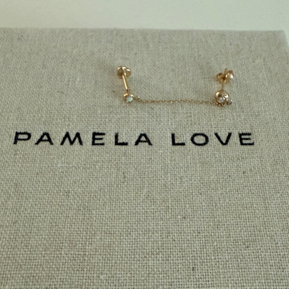 Pamela Love Gold Chain Stud Earring
